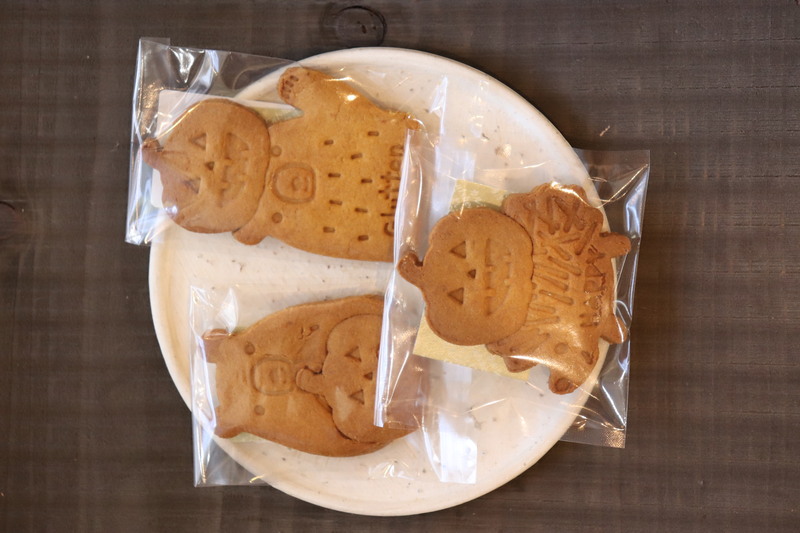 かぼちゃクッキー（動物の上にかぼちゃ）